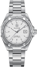 Tag Heuer Aquaracer Automatic White Dial Silver Steel Strap Watch for Men - WAY2111.BA0928