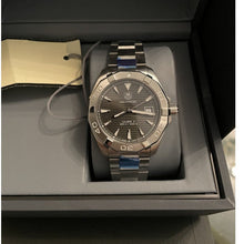 Load image into Gallery viewer, Tag Heuer Aquaracer Automatic Anthracite Grey Dial Silver Steel Strap Watch for Men - WAY2113.BA0928