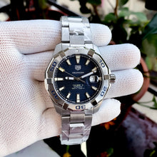 Load image into Gallery viewer, Tag Heuer Aquaracer Automatic Blue Dial Silver Steel Strap Watch for Men - WBD2112.BA0928