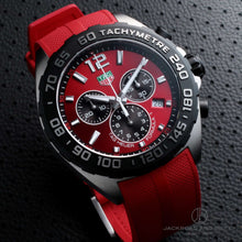 Load image into Gallery viewer, Tag Heuer Formula 1 Chronograph Red Dial Red Rubber Strap Watch for Men - CAZ101AN.FT8055