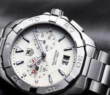 Load image into Gallery viewer, Tag Heuer Aquaracer Chronograph White Dial Silver Steel Strap Watch for Men - WAY111Y.BA0928