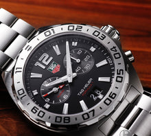 Load image into Gallery viewer, Tag Heuer Formula 1 Black Dial Silver Steel Strap Watch for Men - WAZ111A.BA0875