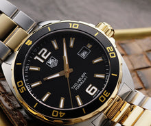 Load image into Gallery viewer, Tag Heuer Formula 1 Quartz Black Dial Two Tone Steel Strap Watch for Men - WAZ1121.BB0879