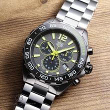 Load image into Gallery viewer, Tag Heuer Formula 1 Chronograph Grey Dial Silver Steel Strap Watch for Men - CAZ101AG.BA0842