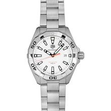 Load image into Gallery viewer, Tag Heuer Aquaracer Quartz White Dial Silver Steel Strap Watch for Men - WBD1111.BA0928