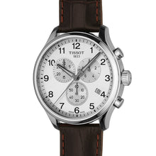 Load image into Gallery viewer, Tissot T Sport Chrono XL Classic Silver Dial Brown Leather Strap Watch For Men - T116.617.16.037.00