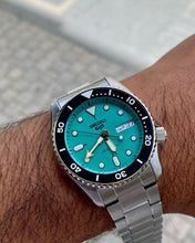 Load image into Gallery viewer, Seiko 5 Sports SKX Midi Automatic Teal Dial Silver Steel Strap Watch For Men - SRPK33K1