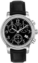 Load image into Gallery viewer, Tissot Dressport Diamonds Black Dial Black Leather Strap Watch for Women - T050.217.16.057.01
