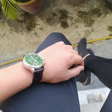 Load image into Gallery viewer, Tissot Chrono XL Chronograph Classic Green Dial Brown Leather Strap Watch For Men - T116.617.16.091.00