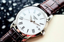 Load image into Gallery viewer, Tissot T Classic Dream White Dial Brown Leather Strap Watch for Men - T033.410.16.013.01