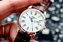 Load image into Gallery viewer, Tissot T Classic Dream White Dial Brown Leather Strap Watch for Men - T033.410.16.013.01