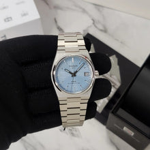 Load image into Gallery viewer, Tissot PRX Powermatic 80 Ice Blue Dial Silver Steel Strap Watch for Men - T137.207.11.351.00