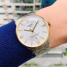 Load image into Gallery viewer, Tissot Chemin des Tourelles Powermatic 80 Silver Dial Two Tone Steel Strap Watch for Men - T099.407.22.038.02