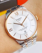 Load image into Gallery viewer, Tissot Chemin des Tourelles Powermatic 80 Silver Dial Two Tone Steel Strap Watch for Men - T099.407.22.038.02