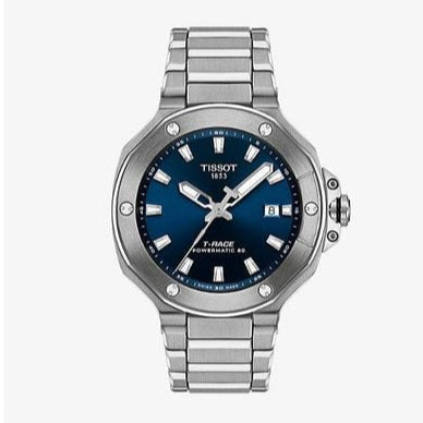 Tissot T Race Chronograph Blue Dial Silver Steel Strap Watch For Men - T141.417.11.041.00