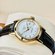 Load image into Gallery viewer, Tissot Carson Automatic White Dial Brown Leather Strap Watch For Women - T085.207.36.011.00