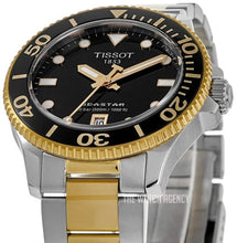 Load image into Gallery viewer, Tissot Seastar 1000 Black Dial Two Tone Steel Strap Watch for Women - T120.210.22.051.00
