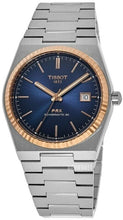 Load image into Gallery viewer, Tissot PRX Powermatic 80 Automatic 18K Gold Blue Dial Silver Steel Strap Watch for Men - T931.407.41.041.00