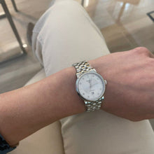 Load image into Gallery viewer, Tissot Carson Premium Automatic Lady Diamonds Silver Dial Silver Steel Strap Watch for Women - T122.207.11.036.00