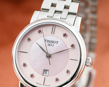 Load image into Gallery viewer, Tissot Carson Premium Lady Mother of Pearl Pink Dial Silver Steel Strap Watch For Women - T122.210.11.159.00