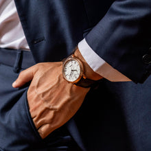Load image into Gallery viewer, Tissot Carson Premium Chronograph Silver Dial Brown Leather Strap Watch For Men - T122.417.36.033.00