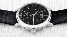 Load image into Gallery viewer, Tissot Carson Premium Chronograph Black Dial Black Leather Strap Watch For Men - T122.417.16.051.00