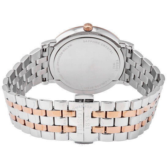 Tissot T Classic Carson Premium Silver Dial Two Tone Steel Strap Watch For Men - T122.410.22.033.00