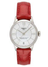 Load image into Gallery viewer, Tissot Chemin Des Tourelles Automatic Mother of Pearl White Dial Red Leather Strap Watch For Women - T099.207.16.118.00