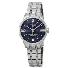 Load image into Gallery viewer, Tissot Chemin Des Tourelles Powermatic 80 Lady Blue Dial Silver Steel Strap Watch For Women - T099.207.11.048.00