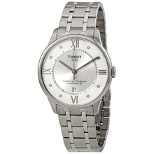 Load image into Gallery viewer, Tissot Chemin Des Tourelles Powermatic 80 Diamonds Silver Dial Silver Steel Strap Watch for Men - T099.407.11.033.00