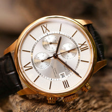 Load image into Gallery viewer, Tissot Des Tourelles Chronograph Silver Dial Brown Leather Strap Watch For Men - T099.427.36.038.00