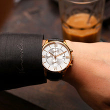 Load image into Gallery viewer, Tissot Des Tourelles Chronograph Silver Dial Brown Leather Strap Watch For Men - T099.427.36.038.00
