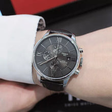 Load image into Gallery viewer, Tissot T Classic Chemin Des Tourelles Chronograph Black Dial Black Leather Strap Watch For Men - T099.427.16.058.00