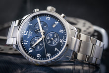 Load image into Gallery viewer, Tissot T Sport Chrono XL Classic Blue Dial Silver Steel Strap Watch For Men - T116.617.11.047.01