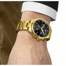 Load image into Gallery viewer, Tissot Chrono XL Classic Black Dial Gold Steel Strap Watch for Men - T116.617.33.051.00