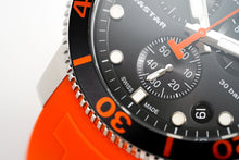 Load image into Gallery viewer, Tissot Seastar 1000 Chronograph Black Dial Orange Rubber Strap Watch For Men - T120.417.17.051.01
