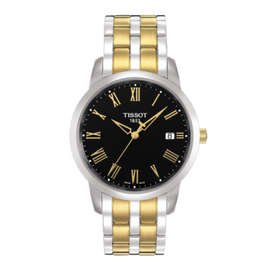 Tissot T Classic Dream Black Dial Two Tone Steel Strap Watch for Men - T033.410.22.053.01