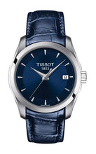 Load image into Gallery viewer, Tissot Couturier Lady Blue Dial Blue Leather Strap Watch for Women - T035.210.16.041.00