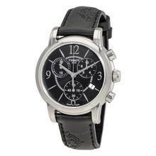 Load image into Gallery viewer, Tissot Dressport Chronograph Black Dial Black Leather Strap Watch for Women - T050.217.17.057.00