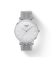 Load image into Gallery viewer, Tissot T Classic Everytime Large White Dial Silver Steel Strap Watch for Men - T109.610.11.031.00