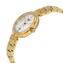 Load image into Gallery viewer, Tissot Flamingo Mother of Pearl White Dial Gold Steel Strap Watch For Women - T094.210.33.111.00