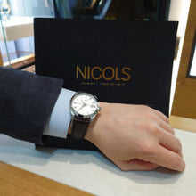 Load image into Gallery viewer, Tissot Gentleman Powermatic 80 Silicium Silver Dial Brown Leather Strap Watch For Men - T127.407.16.031.01