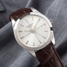 Load image into Gallery viewer, Tissot Gentlemen Silver Dial Brown Leather Strap Watch for Men - T127.410.16.031.01