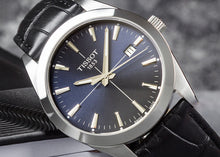 Load image into Gallery viewer, Tissot Gentleman Black Dial Black Leather Strap Watch For Men - T127.410.16.051.00