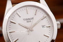 Load image into Gallery viewer, Tissot Gentleman Silver Dial Brown Leather Strap Watch For Men - T127.410.16.031.00