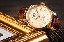 Load image into Gallery viewer, Tissot Le Locle Powermatic 80 Gold Dial Brown Leather Strap Watch For Men - T006.407.36.263.00