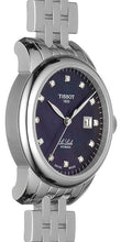 Load image into Gallery viewer, Tissot Le Locle Automatic Diamonds Mother of Pearl Black Dial Silver Steel Strap Watch For Women - T006.207.11.126.00
