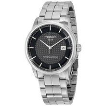 Load image into Gallery viewer, Tissot Luxury Powermatic 80 Black Dial Silver Steel Strap Watch for Men - T086.407.11.201.02