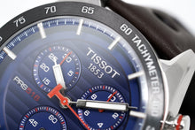 Load image into Gallery viewer, Tissot PRS 516 Chronograph Blue Dial Brown Leather Strap Watch For Men - T100.417.16.041.00