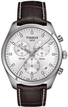 Load image into Gallery viewer, Tissot PR 100 Chronograph Silver Dial Brown Leather Strap Watch for Men - T101.417.16.031.00